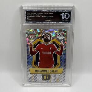Mohammed Salah - Holo Foil Soccer Card 2024 Grass Games - Graded 10 World Cup